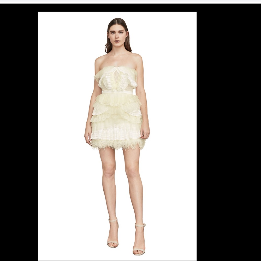 BCBG Owen Lace-Trimmed Dress 0 xs